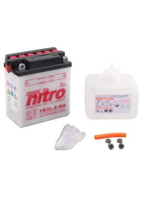 Nitro Batterie 12V 3AH YB3L-A Blei-Säure HC 50312 mit Säurepack Abverkauf