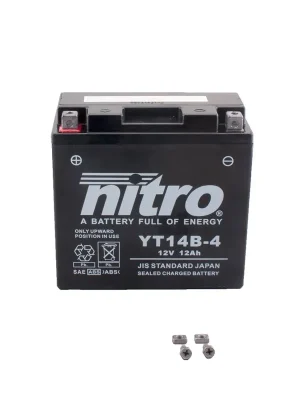 Nitro Batterie 12V 12AH YT14B-4 Gel Zertifiziert