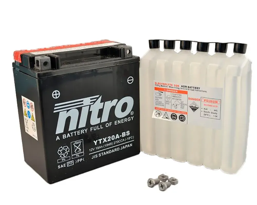 Nitro Batterie 12V 17AH YTX20A-BS Wartungsfrei Sofort Bestellen