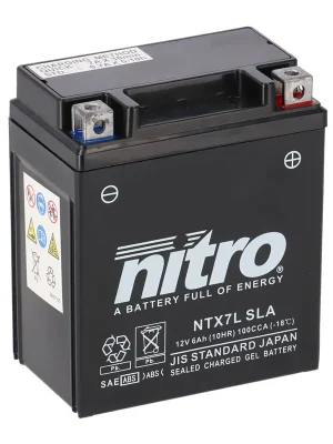 Billig Nitro Batterie 12V 6AH YTX7L-BS Gel 50614