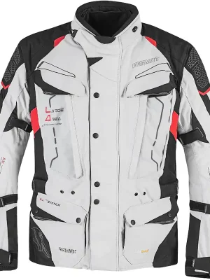 Germot TEXTILJACKE NORTHWEST HELLGRAU/SCHWARZ-ROT Heißes Angebot