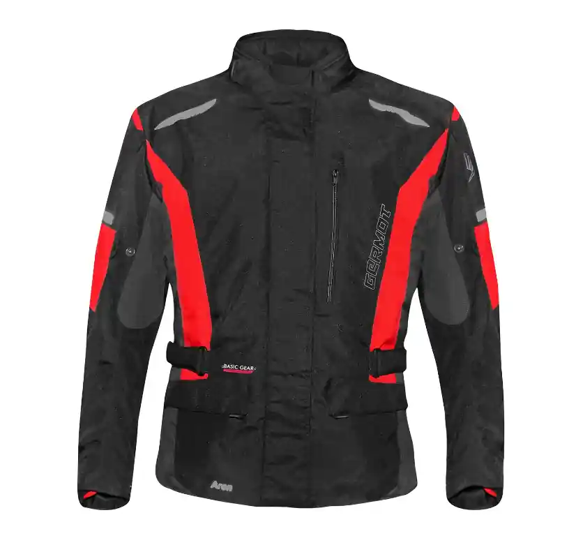 Germot Textiljacke Aron Junior schwarz/rot wasserdicht Saisonangebot