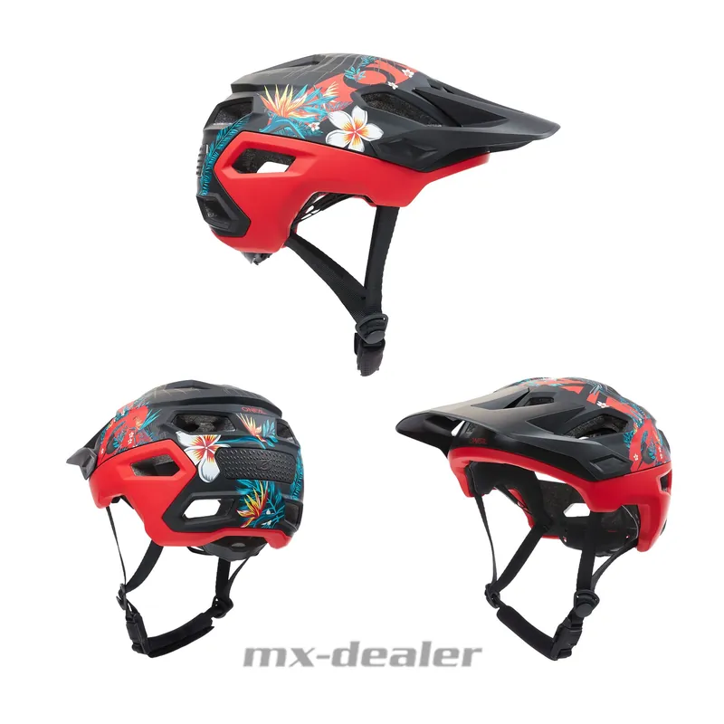 Versand Am Gleichen Tag ONeal Trailfinder V22 Rio Rot Fahrrad Helm All Mountain Bike Trail MTB BMX S-M 55 bis 58cm