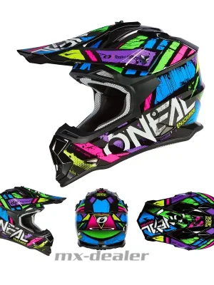 Jetzt Bestellen O‘Neal Crosshelm 2SRS Glitch Multi ECE 06 MX Helm Motocross Enduro S (55/ 56cm)