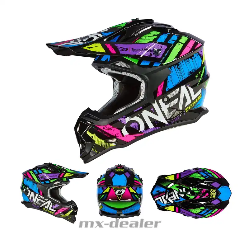 O‘Neal Crosshelm 2SRS Glitch Multi ECE 06 MX Helm Motocross Enduro L (59/ 60cm) Begrenztes Angebot