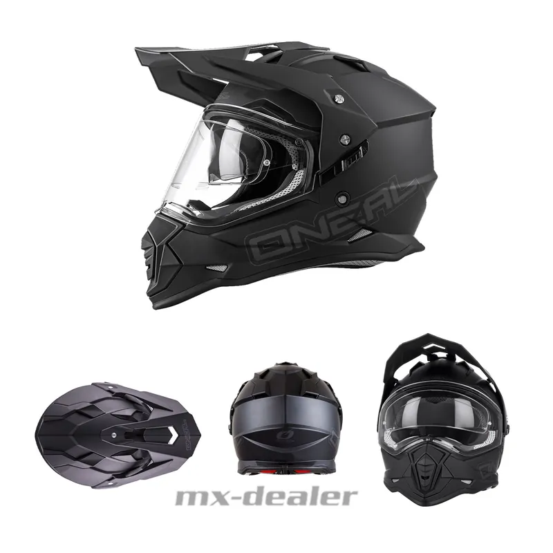 O‘Neal Sierra V.23 Flat Schwarz Matt ECE 06 Helm mit Visier Enduro Adventure GS M (57/ 58cm) Letzte Chance