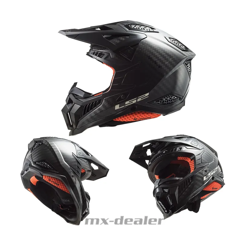 LS2 MX703 EVO X-Force Solid Carbon Schwarz MX Helm Crosshelm Motocross Enduro Neue Kollektion