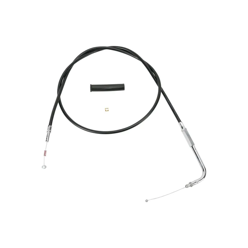 Drag Specialties Schwarzes Vinyl Gas-/Leerlaufseil L2" Schwarz Idle L2" f. 0161 Preisreduziert