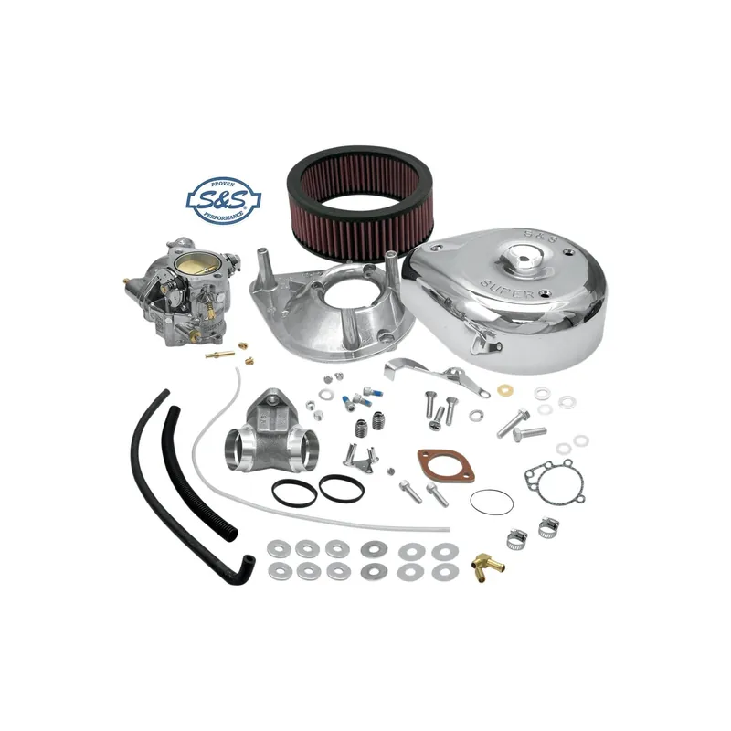 Neuheit S&S Super E Vergaserkit m. Ansaugkrümmer f. Harley Touring 86-90