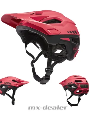 Sonderangebot ONeal Trailfinder Split V.23 Rot Schwarz Fahrrad Helm All Mountain Bike Trail MTB BMX S-M (54- 58cm)
