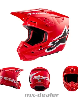 Alpinestars S-M5 SM5 ECE 22.06 Corp Rot MX Helm Crosshelm Motocross Cross Enduro Direkt Vom Hersteller
