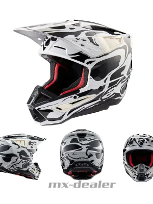 Alpinestars S-M5 SM5 ECE 22.06 Mineral Grau MX Helm Crosshelm Motocross Cross Enduro XL (61-62cm) Sonderaktion