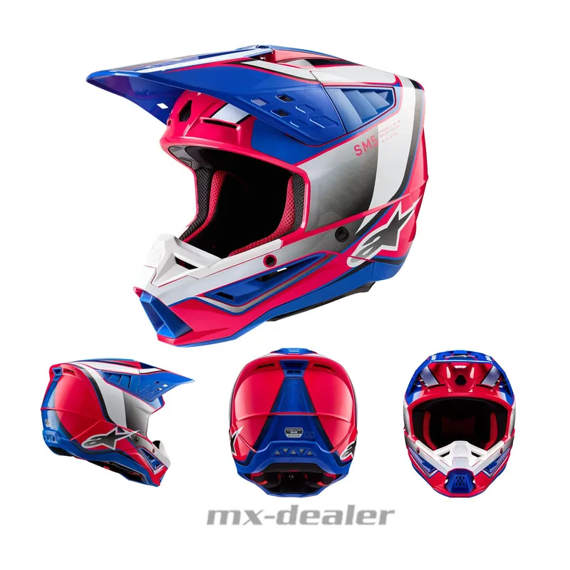 Sonderaktion Alpinestars S-M5 SM5 ECE 22.06 Sail Pink Blau MX Helm Crosshelm Motocross Cross Enduro L (59-60cm)