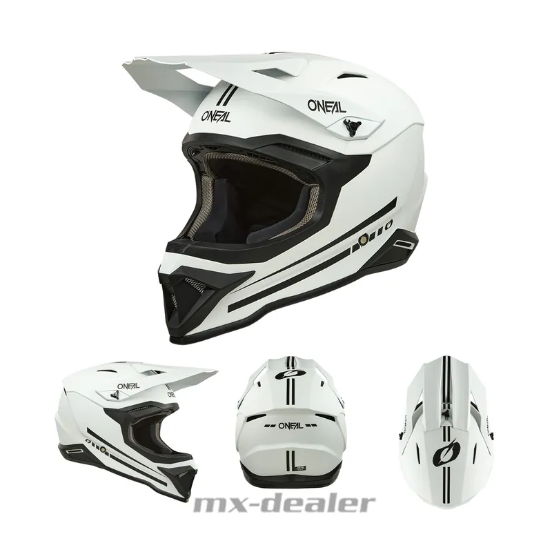 O‘Neal 1 SRS V.25 ECE06 Solid Weiß MX Helm Crosshelm Motocross Cross Enduro Highlight