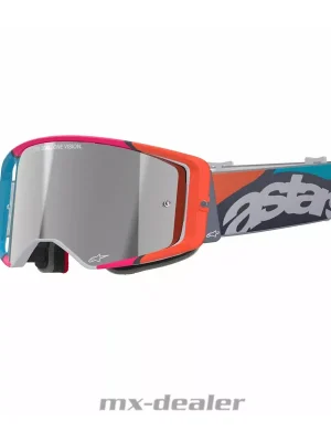 Alpinestars MX Brille Supertech Stream Grau Multi verspiegelt Motocross Enduro Cross Heißes Angebot