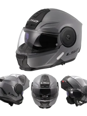 Begrenztes Angebot LS2 Klapphelm Scope II Motorrad Helm Solid Nardo Grau FF902 Tourenhelm Urban XL (61-62cm)