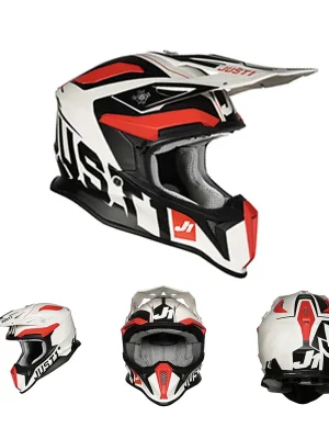 Just1 MX Motocross Helm J18 Composite Virtual Fluo Rot Weiß Matt M (57/ 58cm) Heißes Angebot