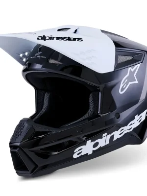 Alpinestars S-M3 SM3 Radium Schwarz Weiß Grau MX Helm Crosshelm Motocross Cross Enduro Solange Der Vorrat Reicht