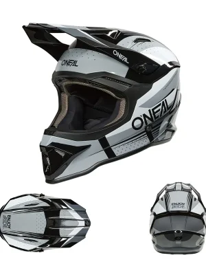 Ausverkauf O‘Neal 1 SRS RC schwarz grau MX Helm Crosshelm Motocross Cross Enduro S (55/ 56cm)