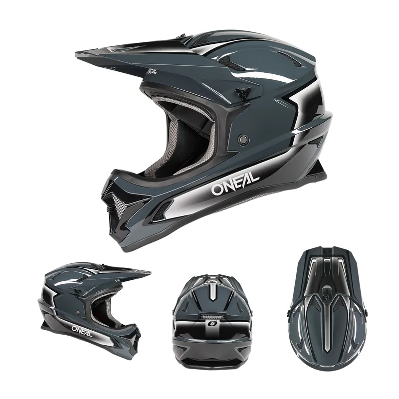 O‘Neal Sonus Slick Schwarz Grau Fahrrad Helm MTB BMX Downhill Bike DH Trail XS (53-54cm) Bestseller