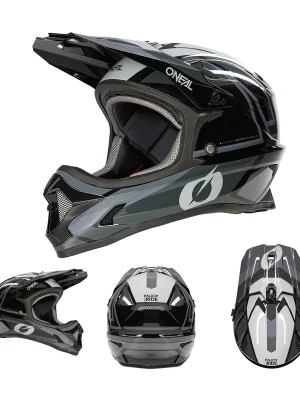 Geprüft O‘Neal Sonus Split Schwarz Grau Fahrrad Helm MTB BMX Downhill Bike DH Trail XS (53-54cm)
