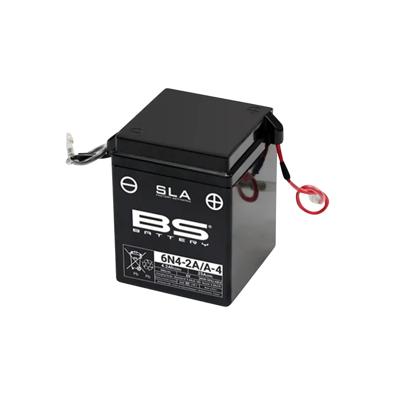 Neuheit BS Battery Motorradbatterie 6V 6N4-2A/A-4 4AH 25A AGM wartungsfrei werksakt.