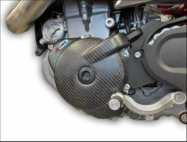 Wochenendangebot Carbon Motorschutz Zündungsseite HQV 701 20-25/ KTM 690 Enduro R + SMC-R / GasGas 700 SM + ES 24-25