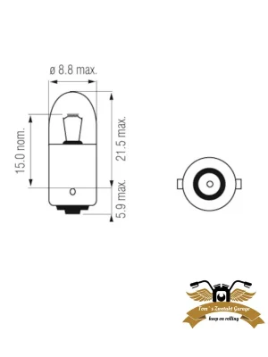 Versand Am Gleichen Tag 2 x Birne Ba9s 5V 0,45W Mofa Moped Mokick Roller Klarglas Instrumente