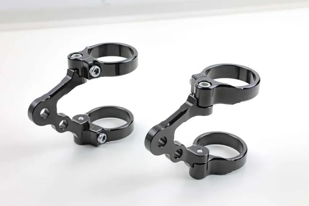 Rabatt Lampenhalter mit Blinkeraufnahme für 36mm Gabeldurchmesser